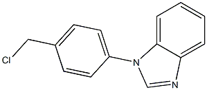 1-[4-(chloromethyl)phenyl]-1H-1,3-benzodiazole 구조식 이미지