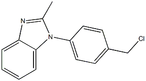 1-[4-(chloromethyl)phenyl]-2-methyl-1H-1,3-benzodiazole 구조식 이미지