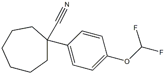 1-[4-(difluoromethoxy)phenyl]cycloheptane-1-carbonitrile 구조식 이미지