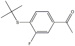 1-[4-(tert-butylsulfanyl)-3-fluorophenyl]ethan-1-one 구조식 이미지