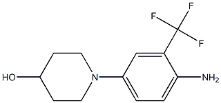 1-[4-amino-3-(trifluoromethyl)phenyl]piperidin-4-ol 구조식 이미지