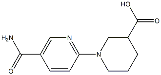 1-[5-(aminocarbonyl)pyridin-2-yl]piperidine-3-carboxylic acid Structure