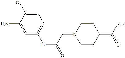 1-{[(3-amino-4-chlorophenyl)carbamoyl]methyl}piperidine-4-carboxamide 구조식 이미지