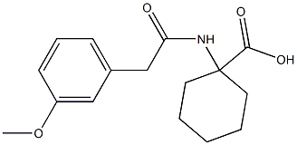 1-{[(3-methoxyphenyl)acetyl]amino}cyclohexanecarboxylic acid 구조식 이미지