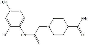 1-{[(4-amino-2-chlorophenyl)carbamoyl]methyl}piperidine-4-carboxamide Structure