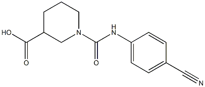 1-{[(4-cyanophenyl)amino]carbonyl}piperidine-3-carboxylic acid Structure