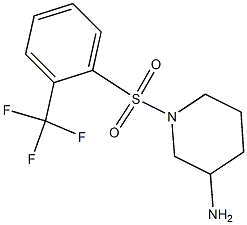 1-{[2-(trifluoromethyl)benzene]sulfonyl}piperidin-3-amine 구조식 이미지