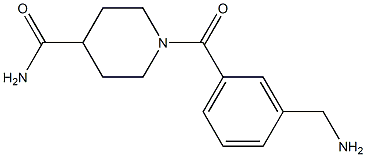 1-{[3-(aminomethyl)phenyl]carbonyl}piperidine-4-carboxamide 구조식 이미지