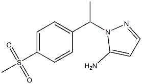 1-{1-[4-(methylsulfonyl)phenyl]ethyl}-1H-pyrazol-5-amine Structure