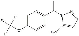 1-{1-[4-(trifluoromethoxy)phenyl]ethyl}-1H-pyrazol-5-amine 구조식 이미지