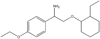 1-{1-amino-2-[(2-ethylcyclohexyl)oxy]ethyl}-4-ethoxybenzene 구조식 이미지