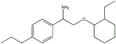 1-{1-amino-2-[(2-ethylcyclohexyl)oxy]ethyl}-4-propylbenzene 구조식 이미지