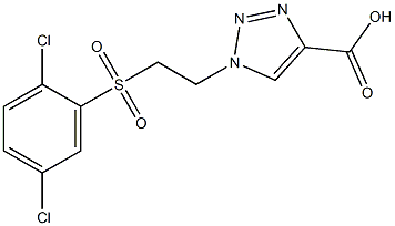 1-{2-[(2,5-dichlorobenzene)sulfonyl]ethyl}-1H-1,2,3-triazole-4-carboxylic acid 구조식 이미지