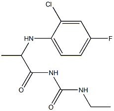 1-{2-[(2-chloro-4-fluorophenyl)amino]propanoyl}-3-ethylurea 구조식 이미지