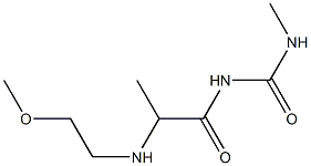 1-{2-[(2-methoxyethyl)amino]propanoyl}-3-methylurea 구조식 이미지