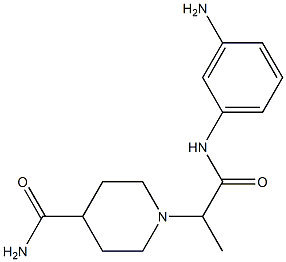 1-{2-[(3-aminophenyl)amino]-1-methyl-2-oxoethyl}piperidine-4-carboxamide 구조식 이미지