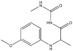 1-{2-[(3-methoxyphenyl)amino]propanoyl}-3-methylurea 구조식 이미지