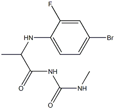 1-{2-[(4-bromo-2-fluorophenyl)amino]propanoyl}-3-methylurea Structure