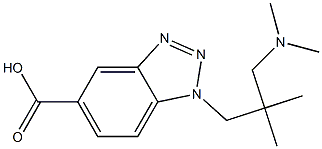 1-{2-[(dimethylamino)methyl]-2-methylpropyl}-1H-1,2,3-benzotriazole-5-carboxylic acid 구조식 이미지