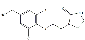 1-{2-[2-chloro-4-(hydroxymethyl)-6-methoxyphenoxy]ethyl}imidazolidin-2-one 구조식 이미지