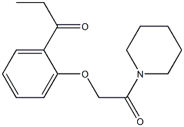 1-{2-[2-oxo-2-(piperidin-1-yl)ethoxy]phenyl}propan-1-one 구조식 이미지