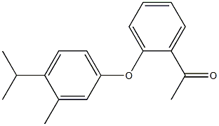 1-{2-[3-methyl-4-(propan-2-yl)phenoxy]phenyl}ethan-1-one Structure