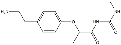 1-{2-[4-(2-aminoethyl)phenoxy]propanoyl}-3-methylurea Structure