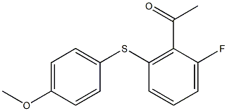 1-{2-fluoro-6-[(4-methoxyphenyl)sulfanyl]phenyl}ethan-1-one 구조식 이미지