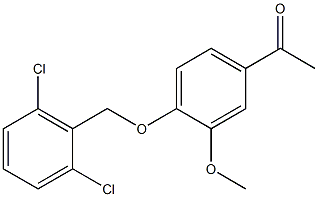 1-{4-[(2,6-dichlorophenyl)methoxy]-3-methoxyphenyl}ethan-1-one Structure