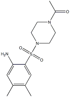 1-{4-[(2-amino-4,5-dimethylbenzene)sulfonyl]piperazin-1-yl}ethan-1-one Structure