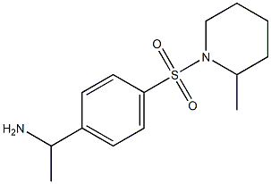 1-{4-[(2-methylpiperidine-1-)sulfonyl]phenyl}ethan-1-amine Structure