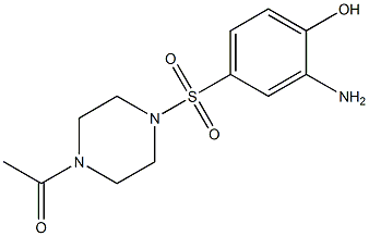 1-{4-[(3-amino-4-hydroxybenzene)sulfonyl]piperazin-1-yl}ethan-1-one Structure