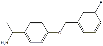 1-{4-[(3-fluorobenzyl)oxy]phenyl}ethanamine 구조식 이미지