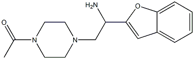 1-{4-[2-amino-2-(1-benzofuran-2-yl)ethyl]piperazin-1-yl}ethan-1-one Structure