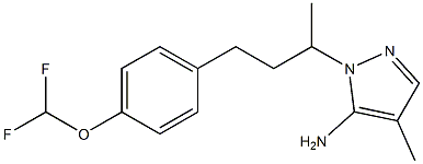 1-{4-[4-(difluoromethoxy)phenyl]butan-2-yl}-4-methyl-1H-pyrazol-5-amine 구조식 이미지