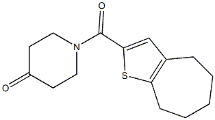 1-{4H,5H,6H,7H,8H-cyclohepta[b]thiophen-2-ylcarbonyl}piperidin-4-one 구조식 이미지