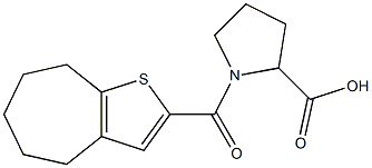 1-{4H,5H,6H,7H,8H-cyclohepta[b]thiophen-2-ylcarbonyl}pyrrolidine-2-carboxylic acid 구조식 이미지