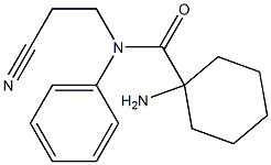 1-amino-N-(2-cyanoethyl)-N-phenylcyclohexane-1-carboxamide Structure