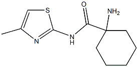 1-amino-N-(4-methyl-1,3-thiazol-2-yl)cyclohexanecarboxamide Structure