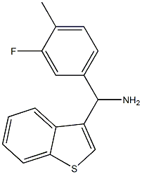 1-benzothiophen-3-yl(3-fluoro-4-methylphenyl)methanamine 구조식 이미지