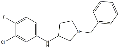 1-benzyl-N-(3-chloro-4-fluorophenyl)pyrrolidin-3-amine Structure