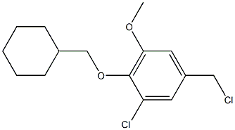 1-chloro-5-(chloromethyl)-2-(cyclohexylmethoxy)-3-methoxybenzene 구조식 이미지