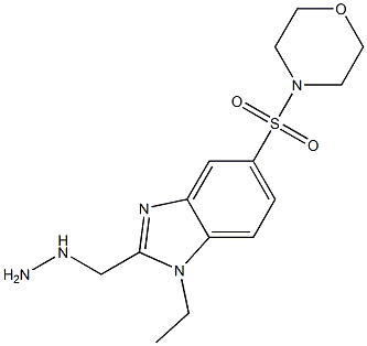 1-ethyl-2-(hydrazinomethyl)-5-(morpholin-4-ylsulfonyl)-1H-benzimidazole Structure