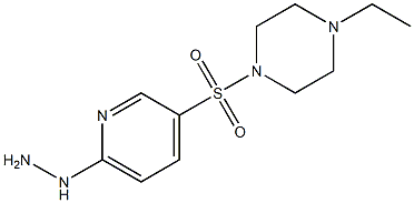 1-ethyl-4-[(6-hydrazinylpyridine-3-)sulfonyl]piperazine 구조식 이미지