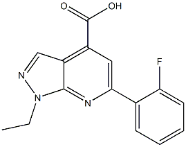 1-ethyl-6-(2-fluorophenyl)-1H-pyrazolo[3,4-b]pyridine-4-carboxylic acid Structure