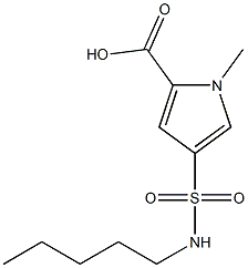 1-methyl-4-[(pentylamino)sulfonyl]-1H-pyrrole-2-carboxylic acid Structure