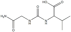 2-({[(2-amino-2-oxoethyl)amino]carbonyl}amino)-3-methylbutanoic acid Structure