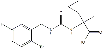 2-({[(2-bromo-5-fluorophenyl)methyl]carbamoyl}amino)-2-cyclopropylpropanoic acid Structure