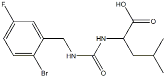 2-({[(2-bromo-5-fluorophenyl)methyl]carbamoyl}amino)-4-methylpentanoic acid Structure
