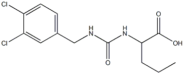 2-({[(3,4-dichlorophenyl)methyl]carbamoyl}amino)pentanoic acid 구조식 이미지